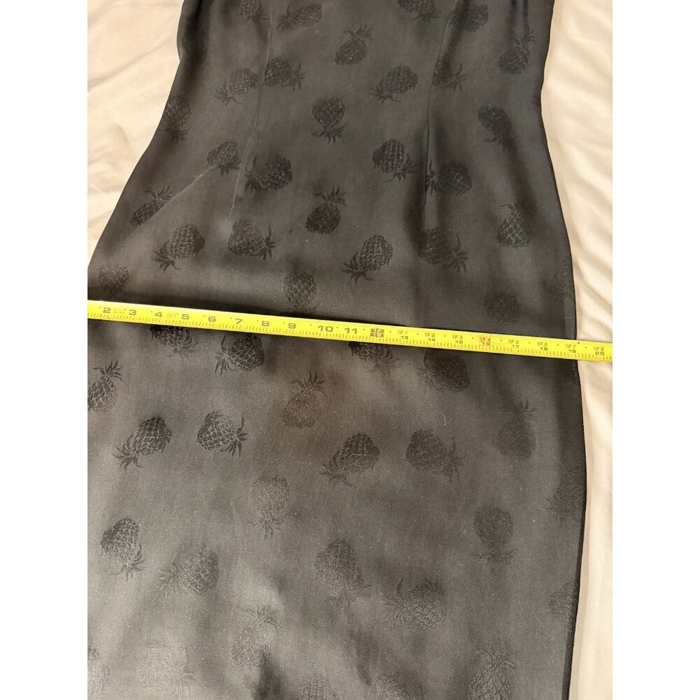 Hilo Hattie Black Sleeveless Midi Dress Hawaii Resort Cruise Vacation Size 6 - Picture 9 of 10